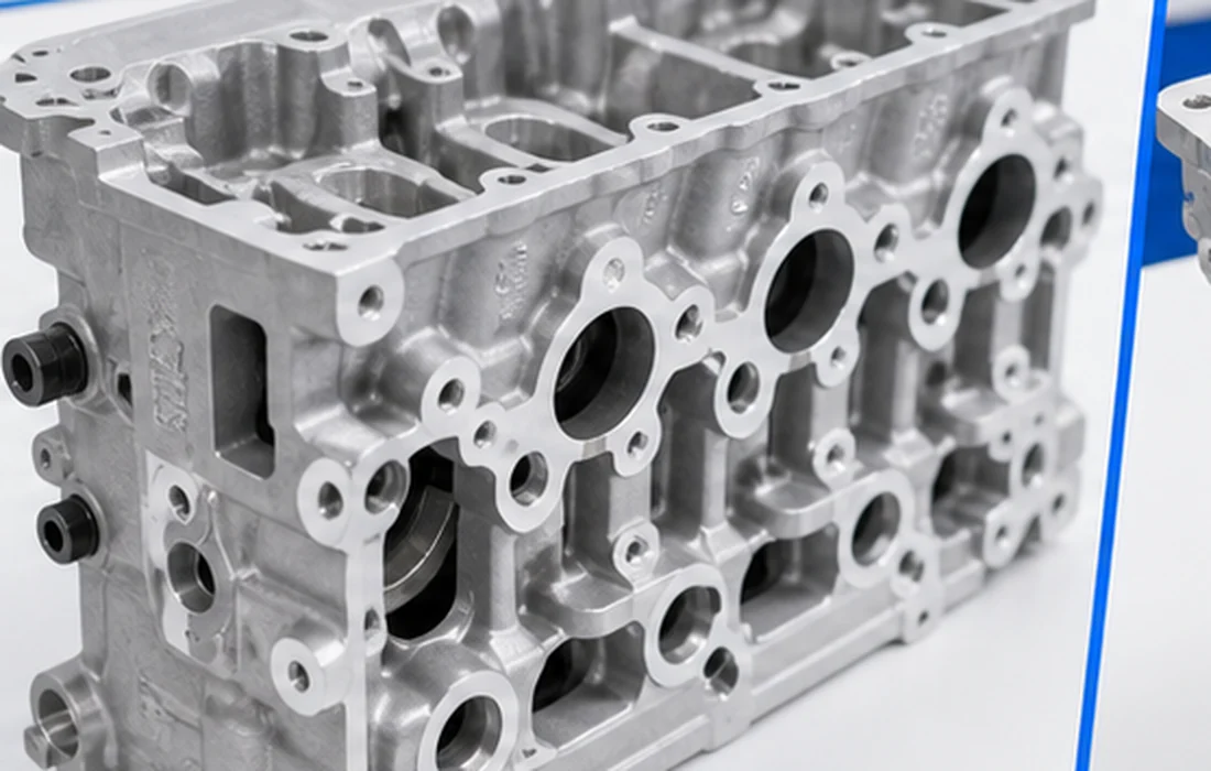 Conceptual comparison of bare cylinder head and cylinder head assembly scope