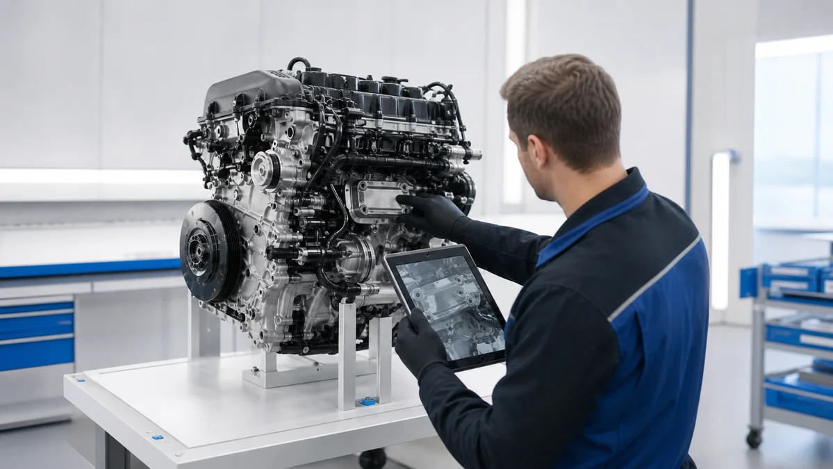 Engine code and engine number identification during a B2B engine inspection
