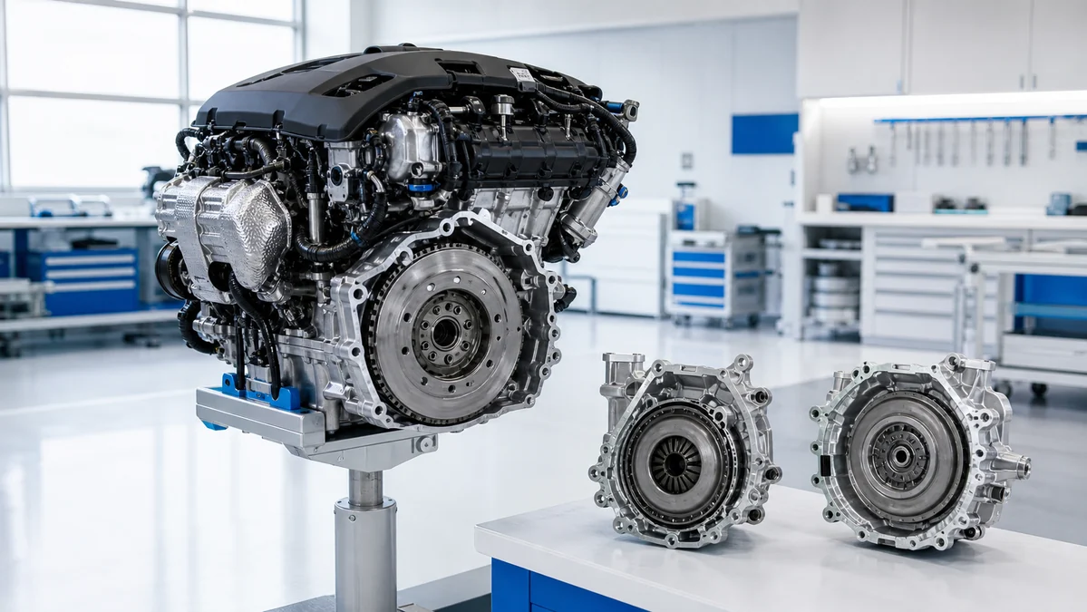 Automatic and manual transmission engine configuration comparison for B2B ordering