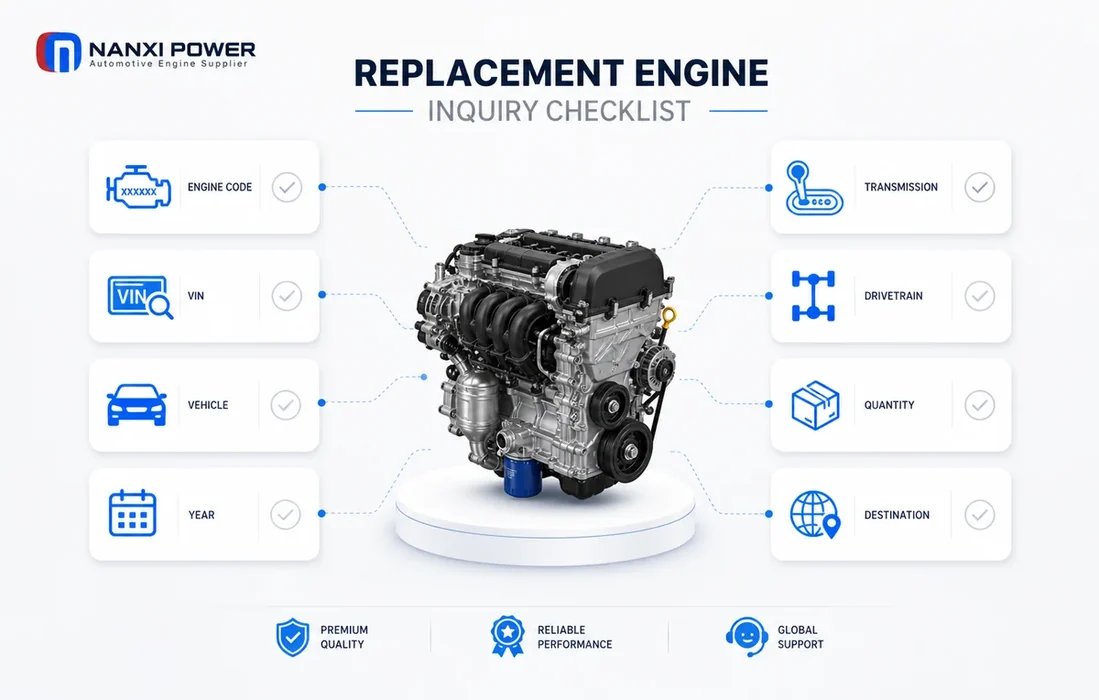 B2B replacement engine inquiry information checklist